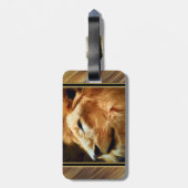 Thee majestätischer Löwe Gepäckanhänger (Rückseite vertikal)