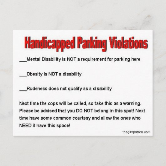 thegimpstore.com postkarte (Vorderseite)