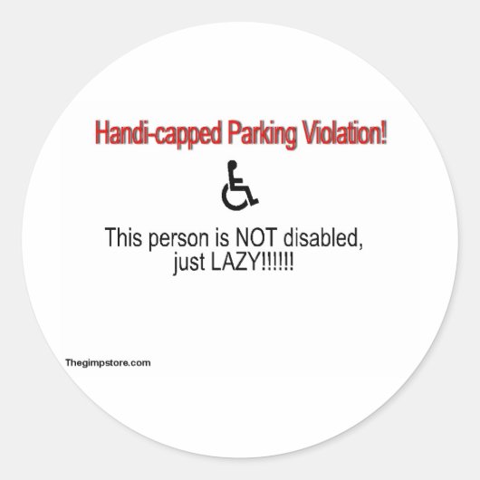 thegimpstore.com runder aufkleber (Vorderseite)