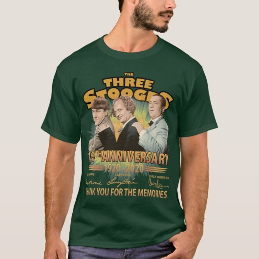 Thehree Stooges 100th Anniversary 1920 2020 Signat T-Shirt (Vorderseite)