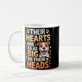Their Hearts Are As Big As Their Heads - Tbull Dog Kaffeetasse (Links)