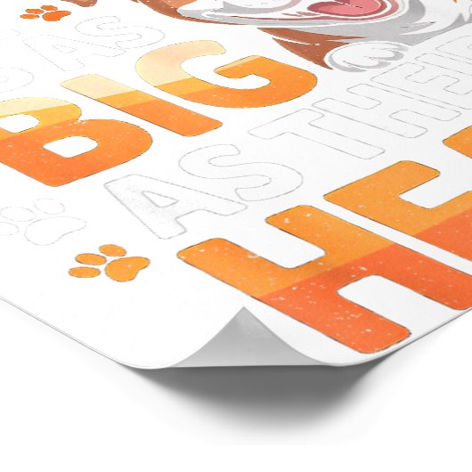 Their Hearts Are As Big As Their Heads - Tbull Dog Poster (Ecke)