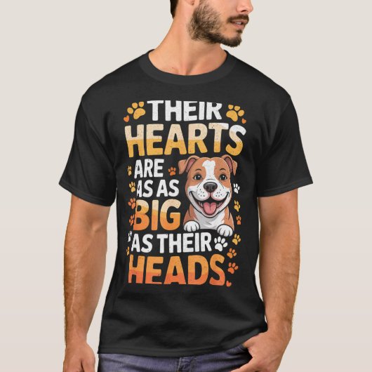 Their Hearts Are As Big As Their Heads - Tbull Dog T-Shirt (Vorderseite)