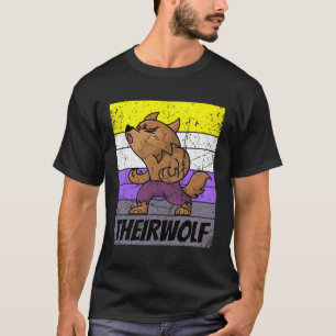 Theirwolf Nichtbinärer Stolz Non Binary Lgbtq T-Shirt