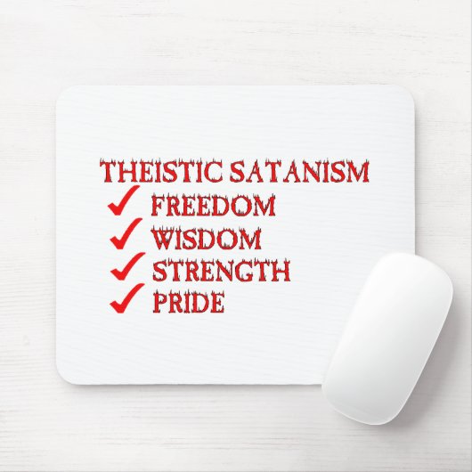 Theistic Satanism/Luciferianism Hingabe Mousepad (Mit Mouse)