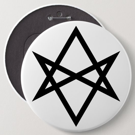Thelemite Unicursal Hexagram Button (Vorne & Hinten)