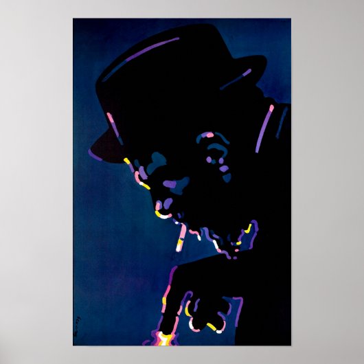Thelonious Monk Illustriert Jazz Vintag Poster (Vorne)