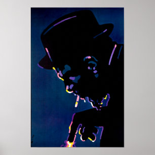 Thelonious Monk Illustrierte Jazz Vintage Poster