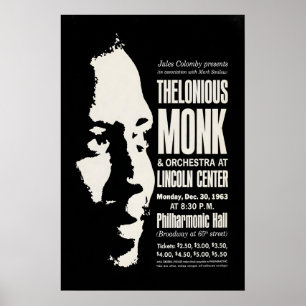 Thelonious Monk Jazzplakat - Big Band und Quartett Poster