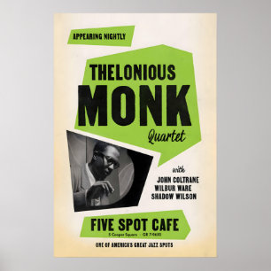Thelonious Monk - John Coltrane Jazzplakat - Five Poster