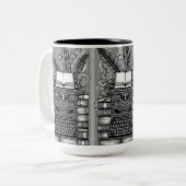 Thema 3 des Vintagen Autors Zweifarbige Tasse (Vorderseite Links)