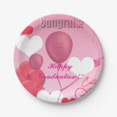 Thema Abschluss Pappteller (Vorderseite)