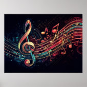 Thema abstrakte künstlerische Musik II Poster (Vorne)