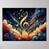Thema abstrakte künstlerische Musik Poster (Vorne)