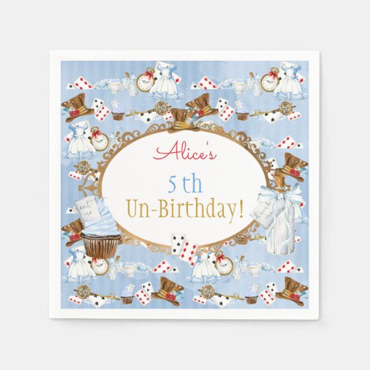 Thema Alice im Wunderland Serviette (Vorderseite)