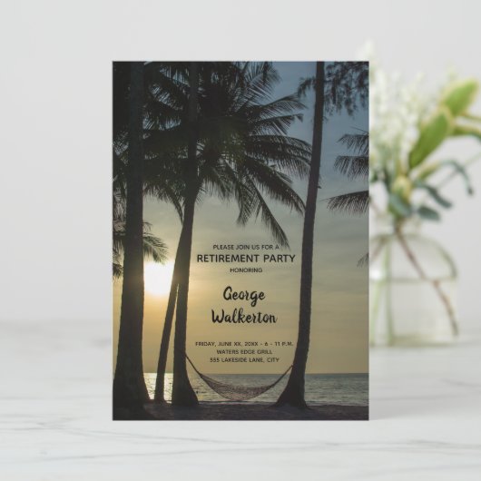 Thema "Altersversorgung" - Party Einladung (Stehend Vorderseite)