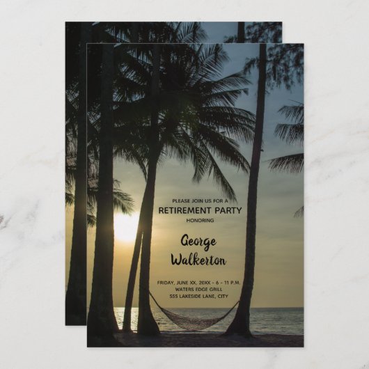 Thema "Altersversorgung" - Party Einladung (Vorne/Hinten)