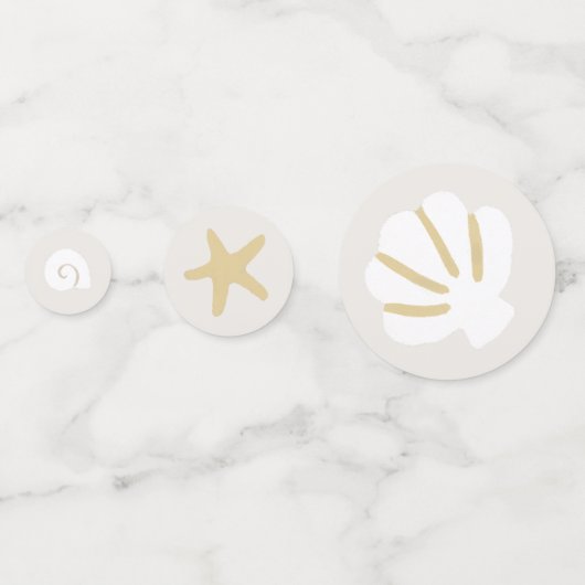 Thema am Strand Seashell Table Confetti Konfetti (Rückseiten)