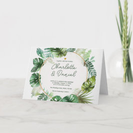 Thema Aquarelldruck | Geklappt | Hochzeit Einladung