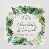 Thema Aquarelldruck | Hochzeit | SAVE THE DATE Einladung (Vorne/Hinten)