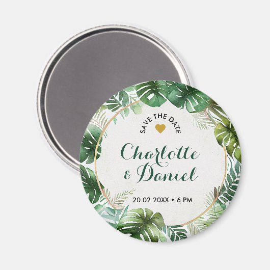Thema Aquarelldruck | Hochzeit | SAVE THE DATE Magnet (Vorderseite/Rückseite)