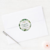Thema Aquarelldruck | SAVE THE DATE | Hochzeit Runder Aufkleber (Umschlag)