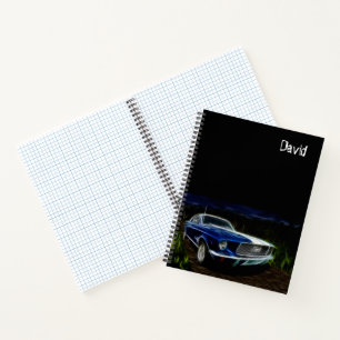 Thema Auto Schwarz für Jungen   Notizblock