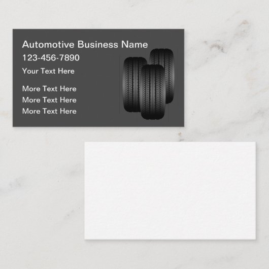 Thema "Automotive Services Reifen" Visitenkarte (Vorne/Hinten)