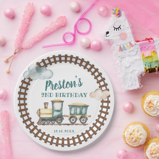 Thema "Bahnboje" Pappteller (Party)