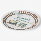 Thema "Bahnboje" Pappteller (Schrägansicht)