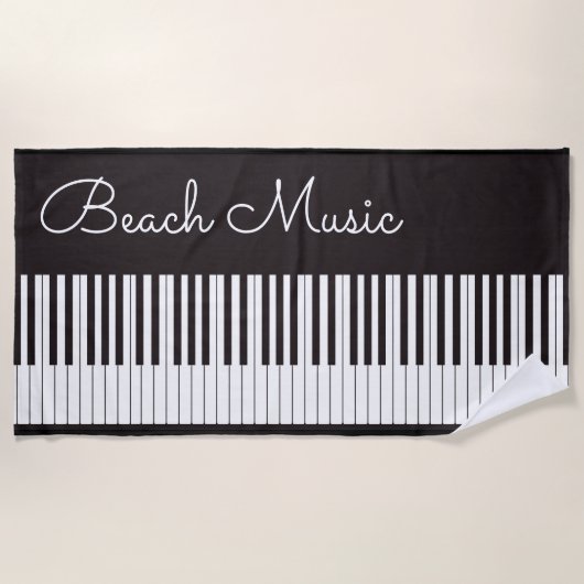 Thema Beach Music Piano Strandtuch (Vorderseite)