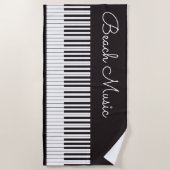 Thema Beach Music Piano Strandtuch (Vorderseite)