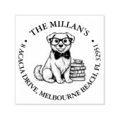 Thema Bibliothekshundliebhaber Permastempel (Design)