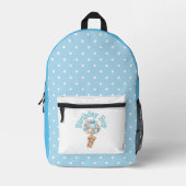 Thema Birthday Boy Bear Bedruckter Rucksack (Vorderseite)