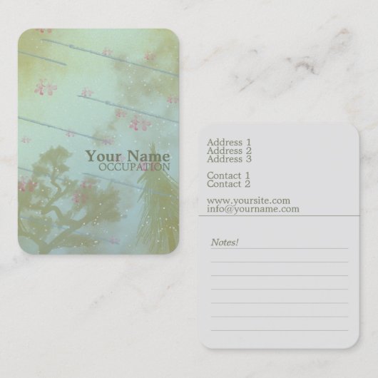 Thema Blume - Visitenkarte (Vorne/Hinten)