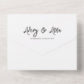 Thema Blumenhochzeit All In One Einladung (Rückseite)