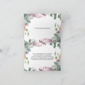 Thema Blumenhochzeit Dankeskarte (Innenseite)