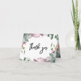 Thema Blumenhochzeit Dankeskarte