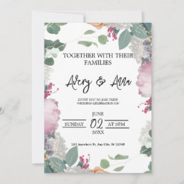 Thema Blumenhochzeit Einladung