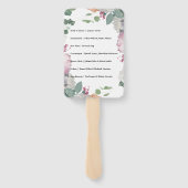 Thema Blumenhochzeit Fächer (Rückseite)