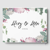 Thema Blumenhochzeit Gästebuch (Rückseite)