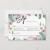 Thema Blumenhochzeit RSVP Karte (Vorderseite)