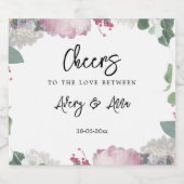 Thema Blumenhochzeit Schaumweinetikett (Einzelnes Label)