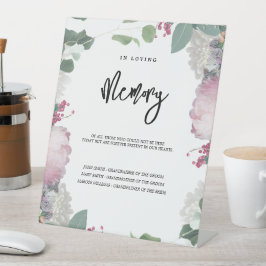 Thema Blumenhochzeit Sockelschild