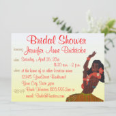 Thema Brautparty-Hawaiis Luau Einladung (Stehend Vorderseite)