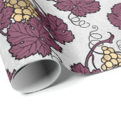 Thema Burgundy Plum und Gold Wein Geschenkpapier (Rolleneckpunkt)
