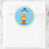 Thema "Circus" | Funny Clown | PERSONALISIERT Runder Aufkleber (Tasche)