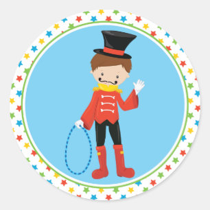 Thema "Circus"   Ringmaster Runder Aufkleber