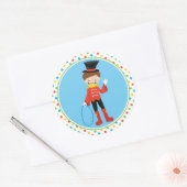 Thema "Circus" | Ringmaster Runder Aufkleber (Umschlag)