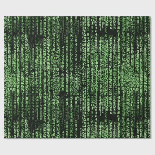 Thema Computerprogramm Matrix-Datenmuster Geschenkpapier (Flach)